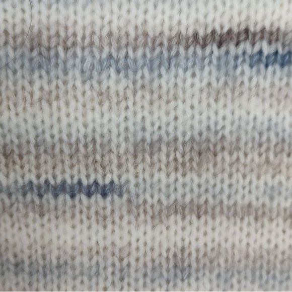 Halston Sweater L Puff Sleeve Space-Dyed Mock Neck Knit Cozy - Picture 6 of 10